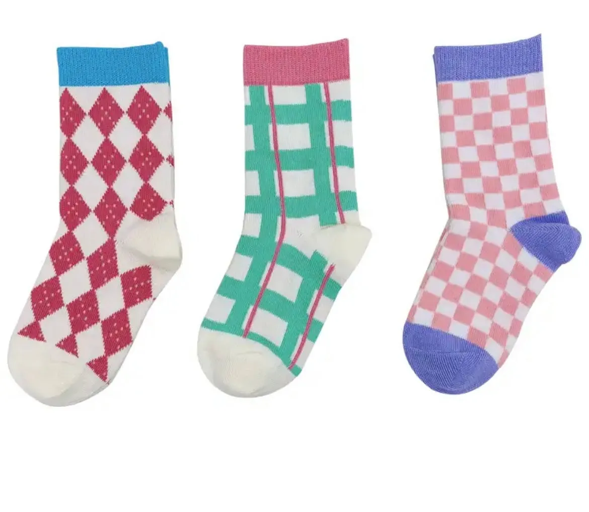 Checkered Socks Pink