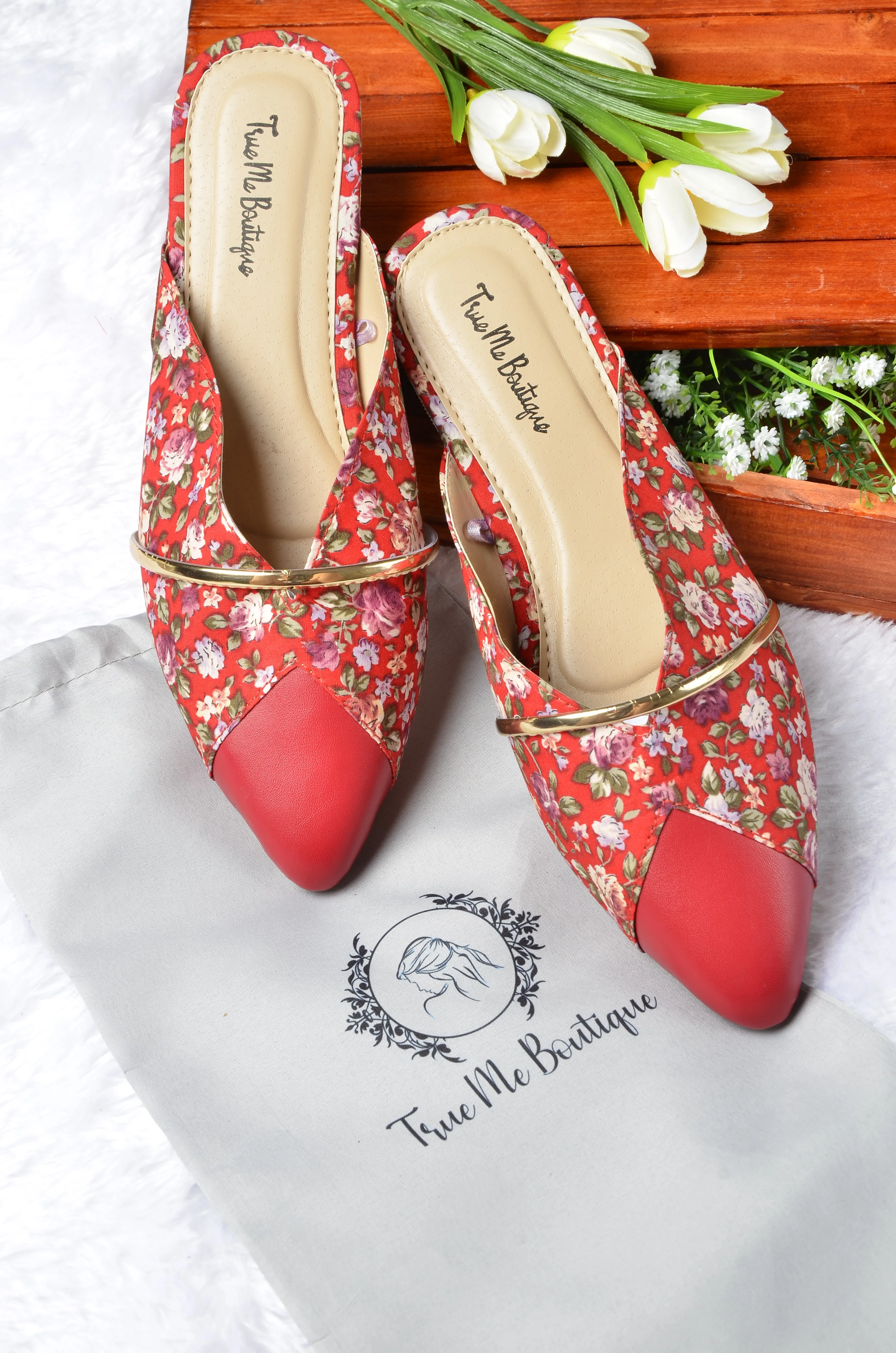 Flower with Gold Sandals