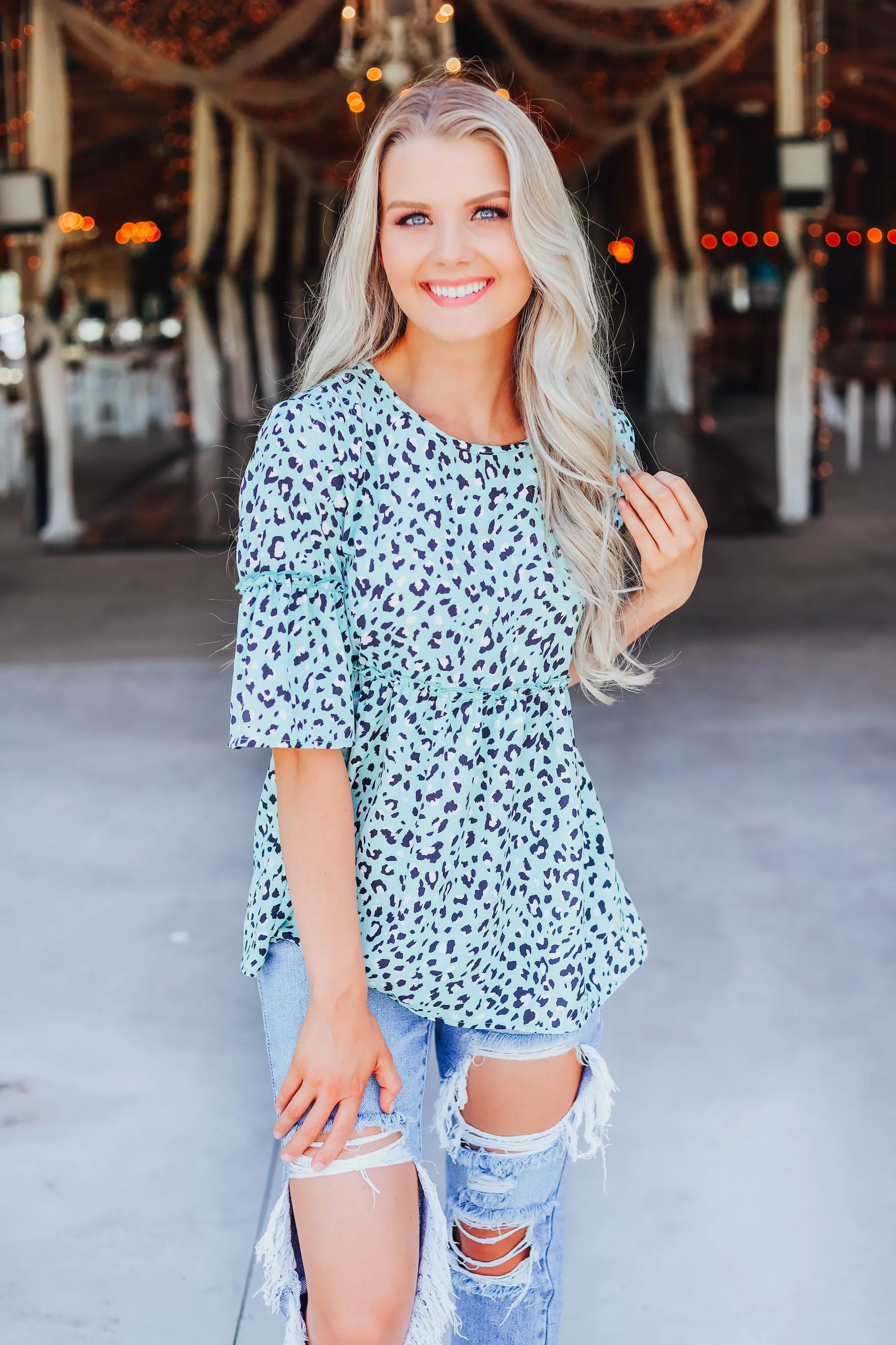 Minty Fresh Babydoll Top